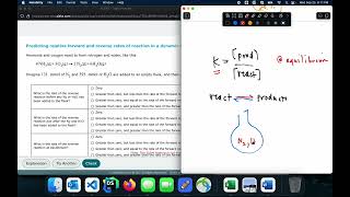 ALEKS Predicting relative forward and reverse rates of reaction in a dynamic equilibrium [upl. by Rufus]