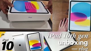 I pad 10th generation  UNBOXING VIDEO  offerprice only 29000😍🎉 vlog apple unboxing youtube [upl. by Routh]