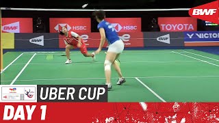 BWF Uber Cup Finals 2022  Indonesia vs France  Group A [upl. by Reivaxe]