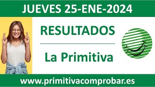 Resultado del sorteo La Primitiva del jueves 25 de enero de 2024 [upl. by Ayila]