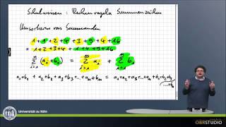 0005 Rechenregeln Summenzeichen Umsortieren [upl. by Suillenroc61]