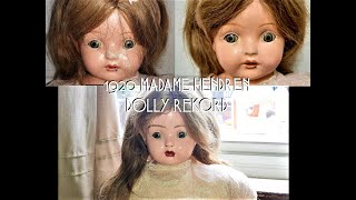 Antique Cylinder Record Phonograph Doll 1922 Madame Hendren Dolly Rekord  Lets Play Her [upl. by Derte354]