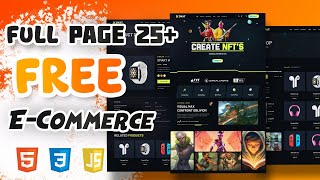 Ecommerce FREE 25 Pages Website Template  Complete [upl. by Llenyaj]