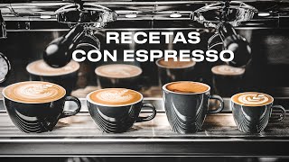 RECETAS con ESPRESSO Flat White Cappuccino Long Black Latte Café de Especialidad [upl. by Sisenej]