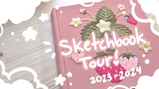 Tour my messy sketchbook with me 💫 [upl. by Neelcaj]