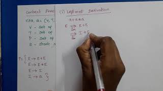 derivation in theory of computation  TOC  Lec52  Bhanu Priya [upl. by Enneicul]