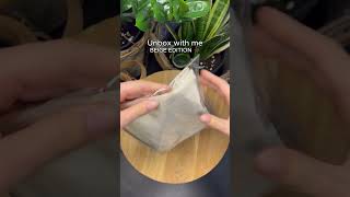 Unboxing a real silk pillowcase Beige edition 🤎✨silkpillowcase smallbusiness unboxingvideo [upl. by Enilorak]