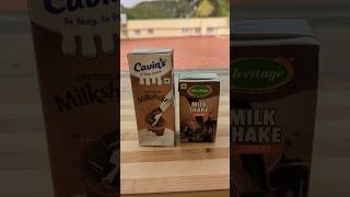 Cavins Chocolate Milkshake Vs Heritage Chocolate Milkshake shorts [upl. by Nairdna96]