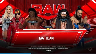 The Miz amp R Truth vs Indus Sher  Raw W4 May  WWE 2k24  Universe Mode [upl. by Ollecram]