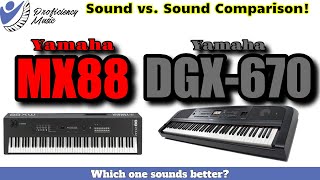 Yamaha MX88 vs Yamaha DGX670 Sound vs Sound COMPARISON Which one SOUNDS better [upl. by Hilly]