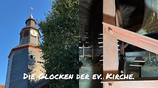 Dorheim FB Vollgeläut der ev Kirche zum Gottesdienst Neue Aufnahme [upl. by Syd839]