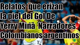 Gol de Yerry Mina Frente a Inglaterra  relatos de los comentaristas Colombianos [upl. by Gleeson193]