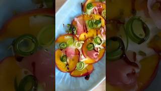 Fresh nectarine burrata and raw jumbo saladhealth usa food cooking easyrecipe unitedkingdom [upl. by Eli]