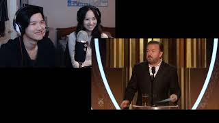 Ricky Gervais LAST time hosting Golden Globes 2020  REACTION [upl. by Namien73]