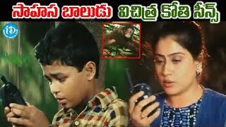 Sahasa Baludu Vichitra Kothi Movie Scenes  Chimpanzee Saves Anvesh  Vijayashanti  iDream Nellore [upl. by Ciardap732]