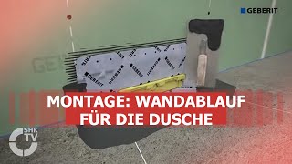 Geberit Montagevideo Wandablauf für Dusche  SHKTV [upl. by Annet]