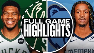 BUCKS at GRIZZLIES  FULL GAME HIGHLIGHTS  October 31 2024 [upl. by Gipson502]