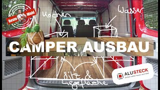 Camper Ausbau DIY  Camperausbau  Selbstausbau mit ALUSTECK® [upl. by Laersi]