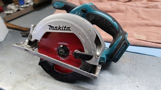 Replacing Brushes on a Makita Cordless Saw [upl. by Munro626]