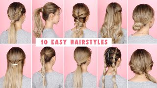 10 Easy Hairstyles for Long Hair [upl. by Tarr972]