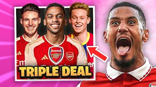 Arsenals THREE New TRANSFER ANNOUNCEMENTS  Frenkie De Jong Arsenal TRANSFER [upl. by Nawud]