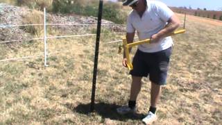 steel Post driver and star steel picket post lifter Shearing and Fencing Videos 011 [upl. by Jeannie112]