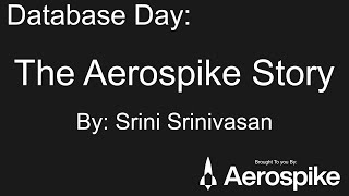 The Aerospike Story  An interview with Srini [upl. by Werd]