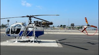 Aerospatiale SA 315B Lama Engine Start Up Takeoff amp Landing N315NA [upl. by Ttirrej]