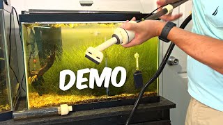 Electric Aquarium Gravel Vacuum Demo and Unboxing [upl. by Velvet]