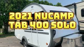 PreOwned nuCamp Tab 400 Solo quick tour [upl. by Eocsor]