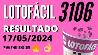 🍀 Resultado Lotofácil 3106 [upl. by Annoled94]