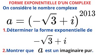 FORME EXPONENTIELLE DUN NOMBRE COMPLEXE [upl. by Donough]