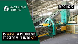 Waste turned into energy Srf Mac 107 PROGEVA Baling Wrapping [upl. by Jakoba536]