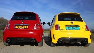 Abarth 500 vs Abarth 695 Biposto Record  Revs [upl. by Lenard]