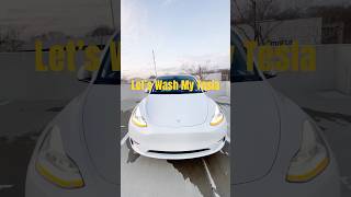 Washing my Tesla  Quick Car Wash Routine with The Chemical Guys products 🧼 carwash tesla [upl. by Gabriell]