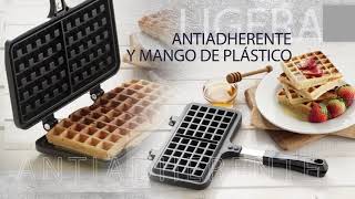 ¿Cómo hacer waffles caseros Waflera manual Universal [upl. by Ylloj]