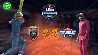 LIVE Legends Cricket Trophy  Punjab Royals vs Colombo Lions  Harbhajan Singh vs Chris Gayle [upl. by Arodnahs953]