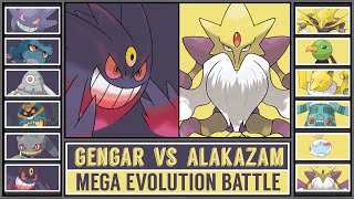 MEGA GENGAR vs MEGA ALAKAZAM  Kanto Mega Pokémon Battle [upl. by Eintruoc600]