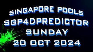 SINGAPORE 4D PREDICTIONS  SUNDAY 20 OCT 2024 [upl. by Jard]