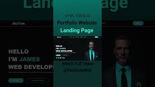 Portfolio Website Using HTML amp CSS  Step by Step Tutorial  Fast Code [upl. by Knudson]