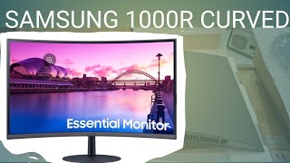 Samsung 27quot curved monitor with 1000r curvature unboxing [upl. by Odrarej]