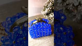 Beaded bag with clasp 💙 handmade bag jewelry tutorial [upl. by Nayve122]