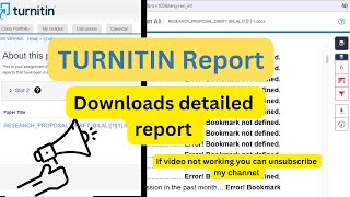 ✅ How to Get TURNITIN pdf report with full details 🔥📄 [upl. by Atnuahs410]