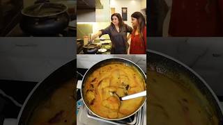 Farah Khan amp Sambhavna Seth special kadhi pakoda Recipe kadhipakora food shorts [upl. by Enelhtak908]