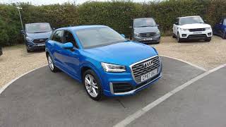 AUDI Q2 14 TFSI COD S LINE SUV 5DR 2017 PETROL MANUAL EURO 6 IN A LOVELY Ara Blue Metallic [upl. by Lipscomb339]