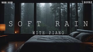 8 Hours  Relaxing Sleep Music  Soft Rain sleep  Deep Sleeping Music  Piano Chill  Warm Room [upl. by Tye]