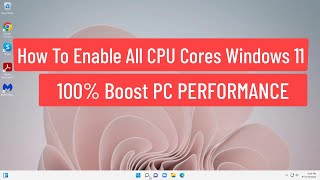 How To Enable All CPU Cores Windows 1110 amp 100 Boost PC PERFORMANCE [upl. by Aniehs269]