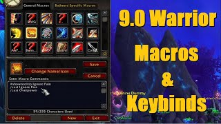 Rank 1 Warrior Macros amp Keybinds PvP amp PvE  WoW Shadowlands 90 Warrior Guide [upl. by Atims]