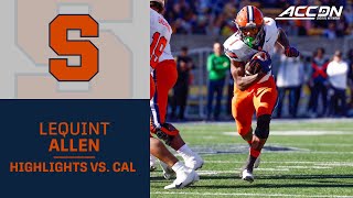 Syracuses LeQuint Allen Sparks The Orange Running Game [upl. by Halverson]