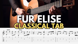 Fur Elise Classical Guitar Tab  PDF and Guitar Pro File [upl. by Gerladina]